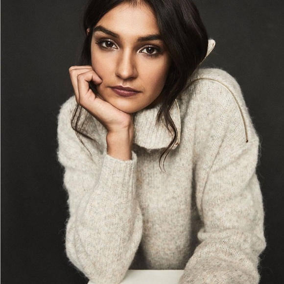 REISSChic Reiss Cassie wool & alpaca blend sweater in neutral. Oversized fit wit - Picture 10 of 11